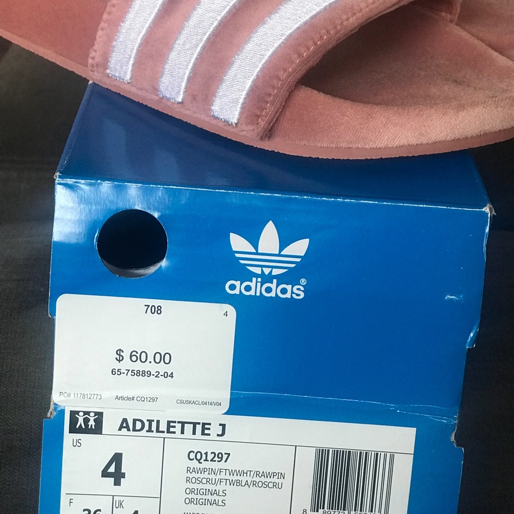 Adida slides size 4y